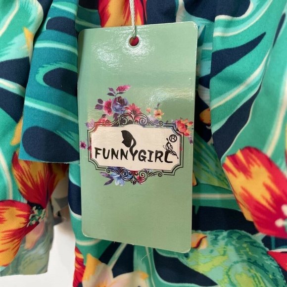 Womens Small Tropical One Piece Swimsuit New NWT - Picture 5 of 7